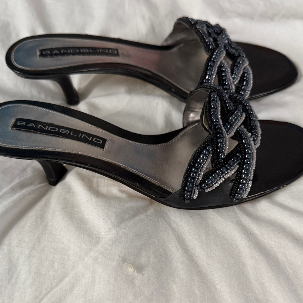 Bandolino Women's Black Heels with Beaded Design